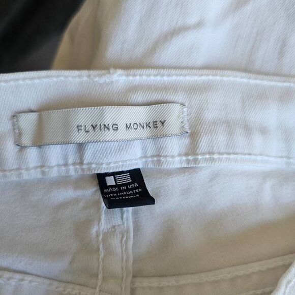 Flying monkey womens Sz 25 white skinny jeans - Picture 7 of 9